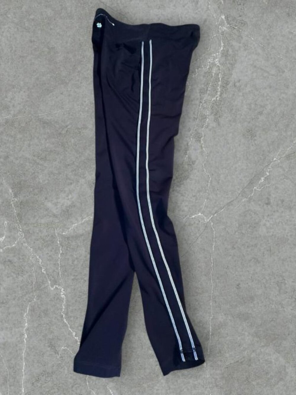 Tangerine Leggings Womens Small Black White Stripe Yoga Athletic Pants